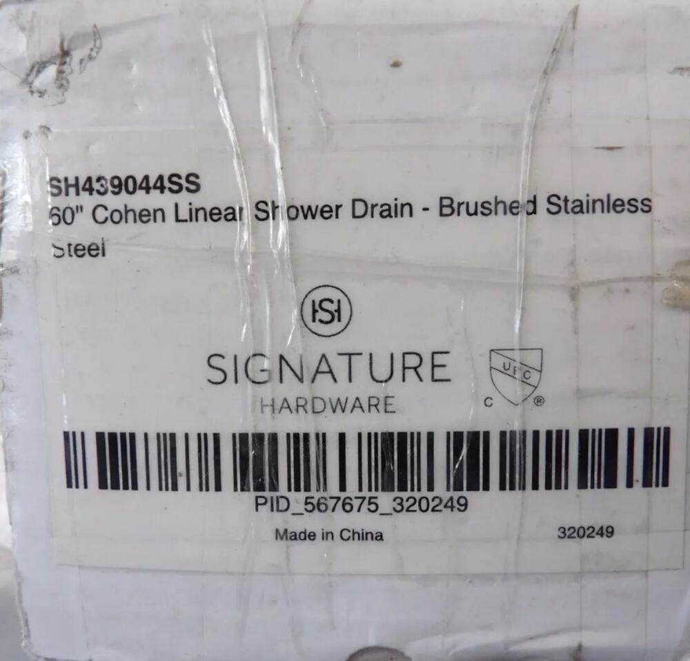 Signature Hardware SH439044SS Cohen 60" Tile In Linear Shower Drain B.Stainless